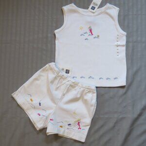 BabyGap Girls Mermaid Tank Top & Matching Shorts Sz 4xl (4yrs) NWTs